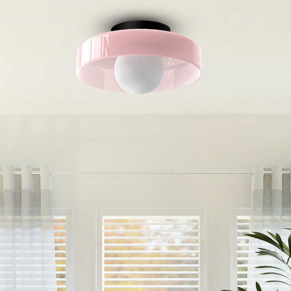 Modern Round Glass Ceiling Light