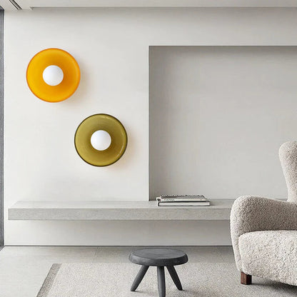 Modern Round Glass Ceiling Light